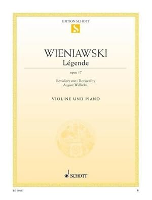 Seller image for Lgende: op. 17. Violine und Klavier. Einzelausgabe. (Edition Schott Einzelausgabe) : op. 17. Violine und Klavier. Einzelausgabe., Edition Schott Einzelausgabe for sale by AHA-BUCH