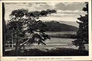 Bild des Verkufers fr Ansichtskarte / Postkarte Meiningen in Thringen, Blick von der Hassfurt nach Schloss Landsberg zum Verkauf von akpool GmbH