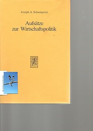 Seller image for Aufstze zur Wirtschaftspolitik. Herausgegeben und eingleitet von Wolfgang F. Stolper und Christian Seidl. for sale by Antiquariat Schrter -Uta-Janine Strmer