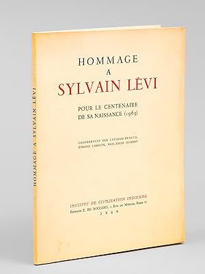 Image du vendeur pour Hommage  Sylvain Lvi pour le centenaire de sa naissance (1963) [ Contient : ] Stern : Sylvain Lvi, l'homme - Petech : Les tudes d'histoire npalaise aprs Sylvain Lvi - Renou : L'oeuvre de Sylvain Lvi - Lamotte : L'Oeuvre bouddhique de Sylvain Lvi - Filliozat : Diversit de l'oeuvre de Sylvain Lvi - Dumont : Le primitivisme dans l'Inde ancienne mis en vente par Librairie du Cardinal