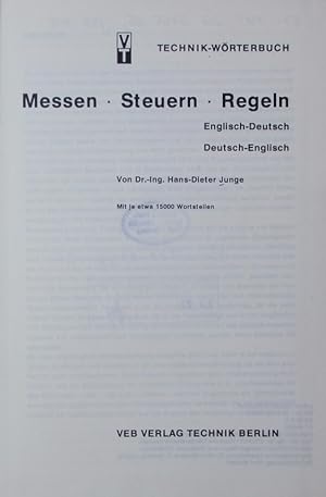 Immagine del venditore per Messen, Steuern, Regeln. Englisch-Deutsch, Deutsch-Englisch. venduto da Antiquariat Bookfarm