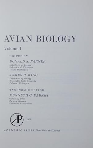 Seller image for Avian Biology. Volume I. for sale by Antiquariat Bookfarm