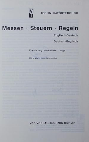 Immagine del venditore per Messen, Steuern, Regeln. Englisch-Deutsch, Deutsch-Englisch. venduto da Antiquariat Bookfarm