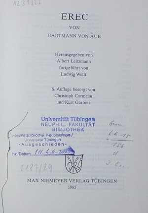 Bild des Verkufers fr Hartmann von Aue. Epoche, Werk, Wirkung. zum Verkauf von Antiquariat Bookfarm