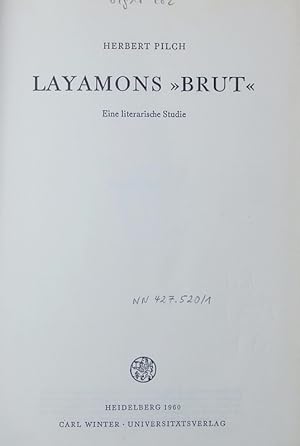 Seller image for Layamons "Brut". Eine literarische Studie. for sale by Antiquariat Bookfarm
