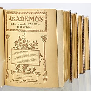 Image du vendeur pour Akademos, Revue mensuelle d'art libre et de critique Collection complte des douze numros en tirage de tte mis en vente par Librairie Le Feu Follet