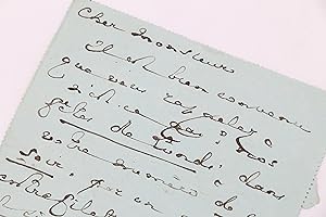 Lettre autographe signée adressée au journaliste et critique littéraire du Gaulois Henri Lapauze