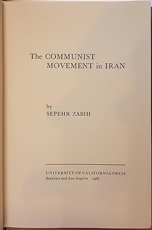 Seller image for The Communist Movement in Iran for sale by Hanselled Books