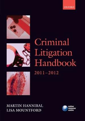 Imagen del vendedor de Criminal Litigation Handbook 2011-12 (Legal Practice Course Guide) a la venta por WeBuyBooks