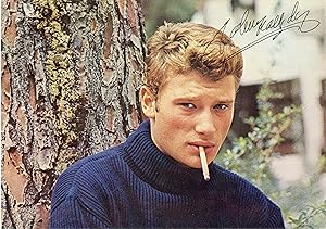 "Johnny HALLYDAY" Carte-photo discographique originale CALTEX 1964 (signature imprimée)