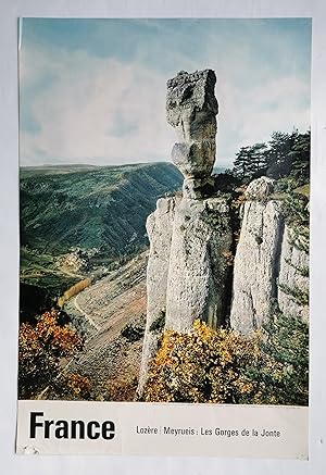 affiche - FRANCE - LOZÈRE - MEYRUEIS : les GORGES de la JONTE - 1963