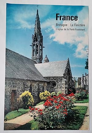 affiche - FRANCE - BRETAGNE - le Finistère - l'Église de la Forêt-Fouesnant 1964