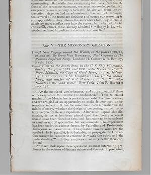 Seller image for A New Voyage Round The World In The Years 1823, 24, 25, and 26 / A Visit To The South Seas In The U. S. Ship Vincennes During The Years 1829 And 1830, Book Review for sale by Legacy Books II