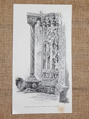 Image du vendeur pour In Sicilia 1897 Messina Ornamenti della Porta maggiore della Cattedrale Vuillier mis en vente par LIBRERIA IL TEMPO CHE FU