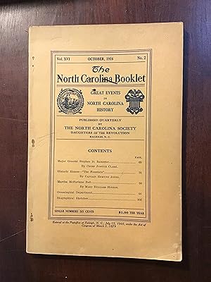 Imagen del vendedor de THE NORTH CAROLINA BOOKLET GREAT EVENT IN NORTH CAROLINA HISTORY a la venta por Shadetree Rare Books