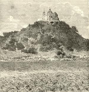 Artificial Pyramid of Chohula or Cholula de Rivadavia,in the area of Puebla, Mexico,Antique Histo...