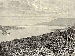 St Nicolas Peninsula in Haiti,view from the Mole,Antique Historical Print