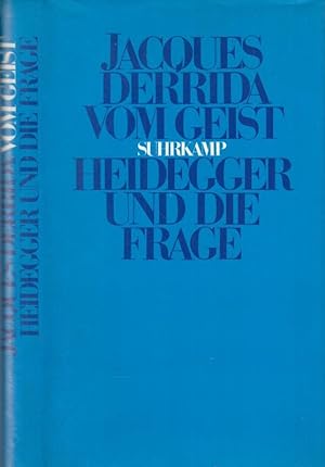 Bild des Verkäufers für Vom Geist. Heidegger und die Frage. zum Verkauf von Antiquariat Carl Wegner