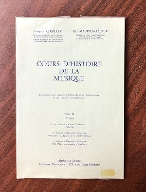 Cours d'histoire de la musique (Prépartion aux examens d'Université et de Consevatoire et aux Ins...