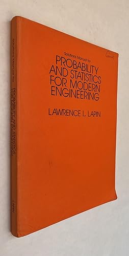 Seller image for Solutions Manual for Probability and Statistics for Modern Engineering for sale by BIBLIOPE by Calvello Books