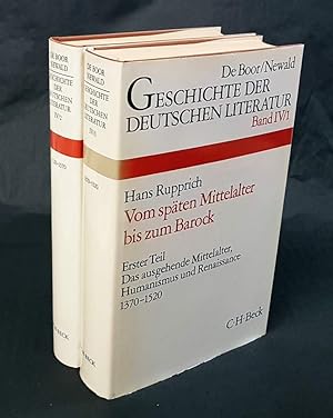 Seller image for Die deutsche Literatur vom spten Mittelalter bis zum Barock. 2 Bnde. for sale by Antiquariat Dennis R. Plummer