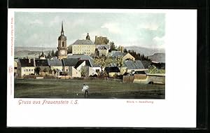 Bild des Verkufers fr Ansichtskarte Frauenstein i. S., Blick vom Sandberg zum Verkauf von Bartko-Reher