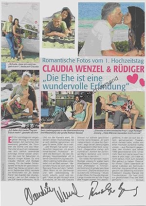 Immagine del venditore per Original Autogramme Rdiger Joswig & Claudia Wenzel /// Autograph signiert signed signee venduto da Antiquariat im Kaiserviertel | Wimbauer Buchversand