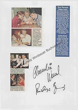 Seller image for Original Autogramme Rdiger Joswig & Claudia Wenzel /// Autograph signiert signed signee for sale by Antiquariat im Kaiserviertel | Wimbauer Buchversand