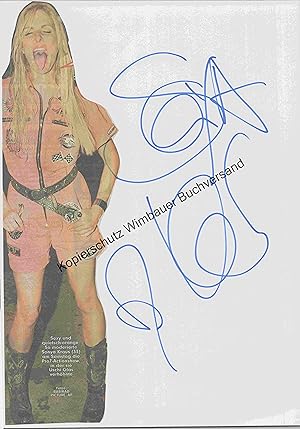 Bild des Verkufers fr Original Autogramm Sonya Kraus /// Autogramm Autograph signiert signed signee zum Verkauf von Antiquariat im Kaiserviertel | Wimbauer Buchversand