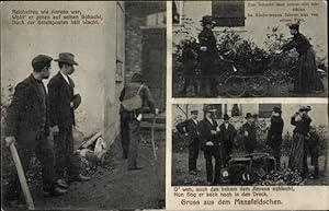 Ansichtskarte / Postkarte Mansfeld im Harzvorland, Anress, Bergbau, Streikposten, Arbeiterstreik,...