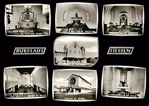 Bild des Verkufers fr Postkarte Carte Postale 73875112 Buerstadt Kirche St. Michael Hochaltare Innenansichten Marienstatue Bue zum Verkauf von Versandhandel Boeger