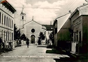 Bild des Verkufers fr Postkarte Carte Postale 73871765 Bagnolo Cuneo Piemonte IT Via Antonio Gramsci e Chiesa Parrocchiale zum Verkauf von Versandhandel Boeger