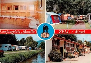 Bild des Verkufers fr Postkarte Carte Postale 73876104 Zell Mosel Camping Mosella Sanitaerraum Bach Bungalows Zell Mosel zum Verkauf von Versandhandel Boeger