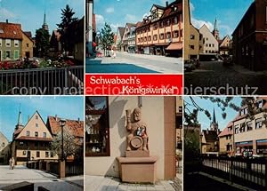 Postkarte Carte Postale 73873570 Schwabach Koenigswinkel Teilansichten Brunnen Schwabach