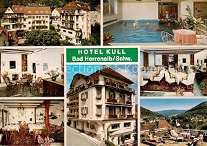 Seller image for Postkarte Carte Postale 73874016 Bad Herrenalb Hotel Kull mit Jaegertube Hallenbad Gastraeume Terrasse B for sale by Versandhandel Boeger