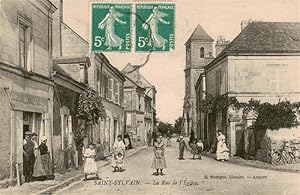 Postkarte Carte Postale 13873090 Saint-Sylvain Seine-Maritime La Rue de l'Eglise Saint-Sylvain