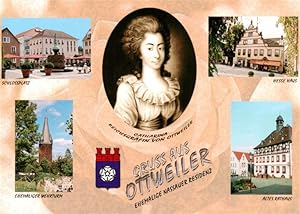 Postkarte Carte Postale 73883021 Ottweiler Schlossplatz Hesse Haus Ehem Wehrturm Altes Rathaus Ca...