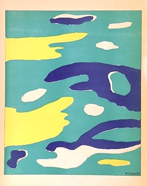 VERVE: LES QUATRE ELEMENTS - LEau. Original colour lithograph by Fernand Leger, signed and dat...