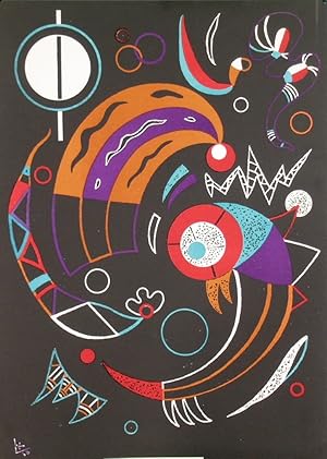 VERVE: COMÈTES. Original colour lithograph by Wassily Kandinsky, monogrammed and dated in the s...