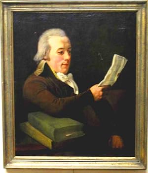 Bildnis eines lesenden jungen Lords (18.Jahrhundert). Öl auf Leinwand. 75 x 62 cm (lichtes Maß). ...