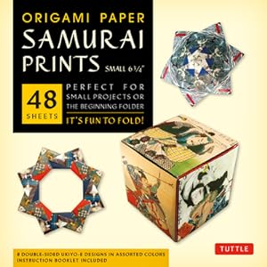 Seller image for Origami Paper - Samurai Prints - Small 6 3/4 - 48 Sheets: Tuttle Origami Paper: Origami Sheets Printed with 8 Different Designs: Instructions for 6 Pr (Loose-Leaf Book) for sale by BargainBookStores