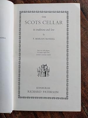 Seller image for The Scots Cellar, its traditions and lore for sale by Johnston's Arran Bookroom