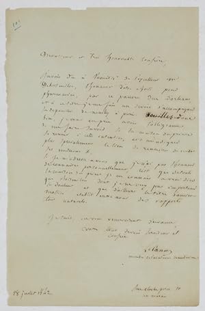 ALS - Eigenhändiger Brief mit Unterschrift "Le Canu".