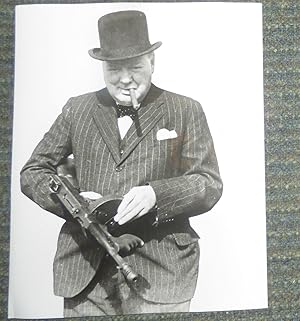WINSTON CHURCHILL AND A TOMMY GUN