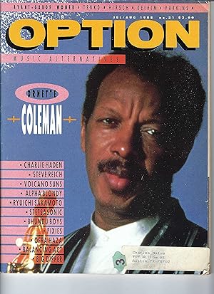 Option Magazine, Music Alternatives July-August 1988, No. 21 (Ornette Coleman cover)