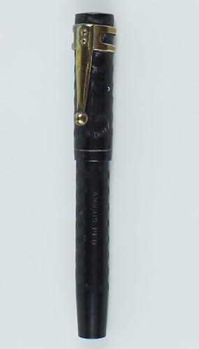 PENNA STILOGRAFICA vintage ebanite "AMICUS PEN" pennino oro 14 Kt - Riempimento anteriore: