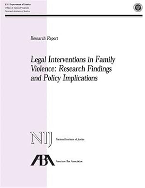 Bild des Verkufers fr Legal Interventions in Family Violence : Research Findings and Policy Implications zum Verkauf von GreatBookPrices