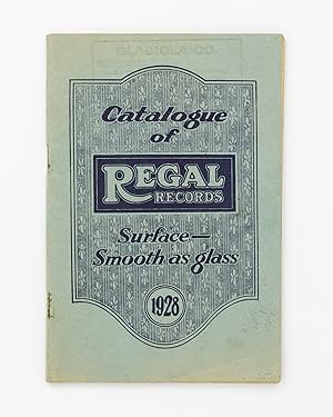 Bild des Verkufers fr Catalogue of Regal Records . 1928 [cover title] zum Verkauf von Michael Treloar Booksellers ANZAAB/ILAB