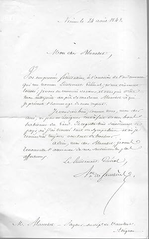 Lettre autographe signée