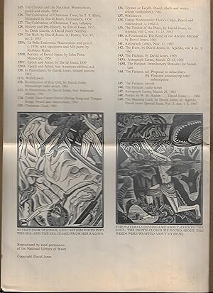 Bild des Verkufers fr David Jones : writings & drawings : a poster and catalogue list. zum Verkauf von Gwyn Tudur Davies